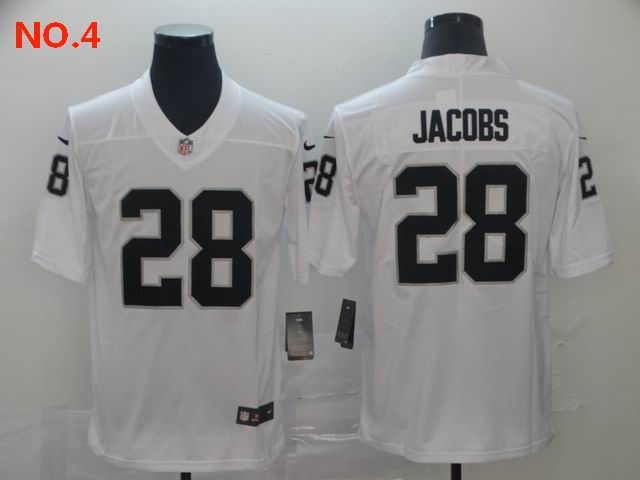 Men's Las Vegas Raiders 28 Josh Jacobs Jersey NO.4;